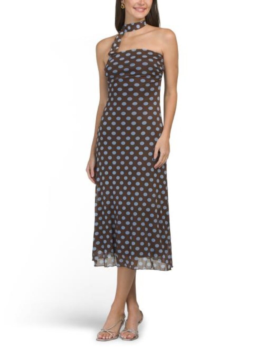 21 SAINTS Mesh Polka Dot Dress